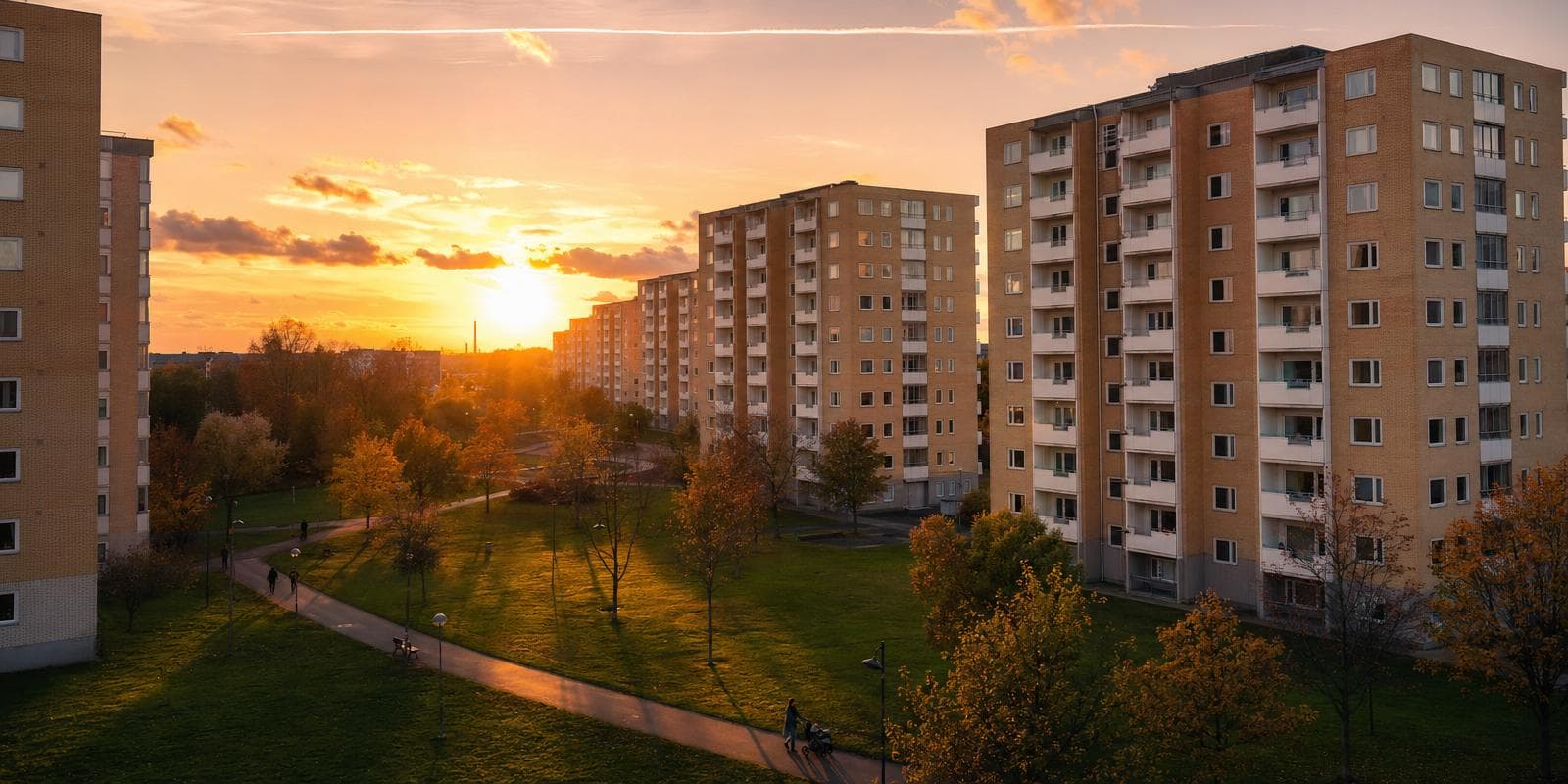 Rosengård, Malmö — höga bostadshus i Apelgården och gröna gångstråk. Hitta privatägda veterinärer och djurkliniker i Rosengård.